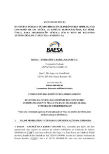 thumbnail of Debs. Baesa – Anúncio de Início (V. Divulgação)